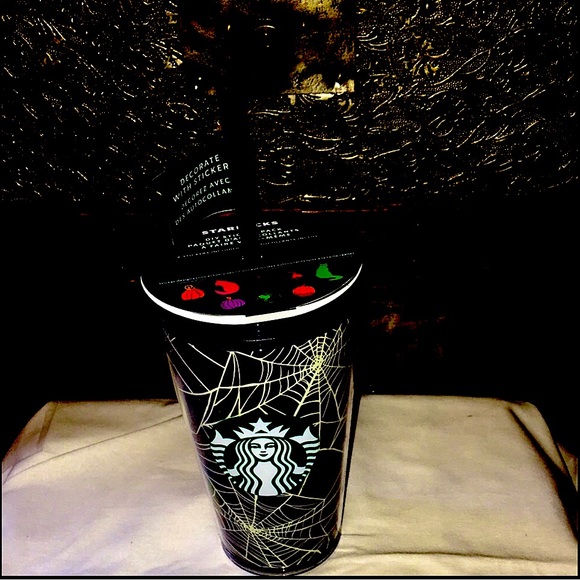Starbucks 2021 NWT Glow In-The-Dark 16 oz Tumbler with 8 Stickers - Picture 1 of 6